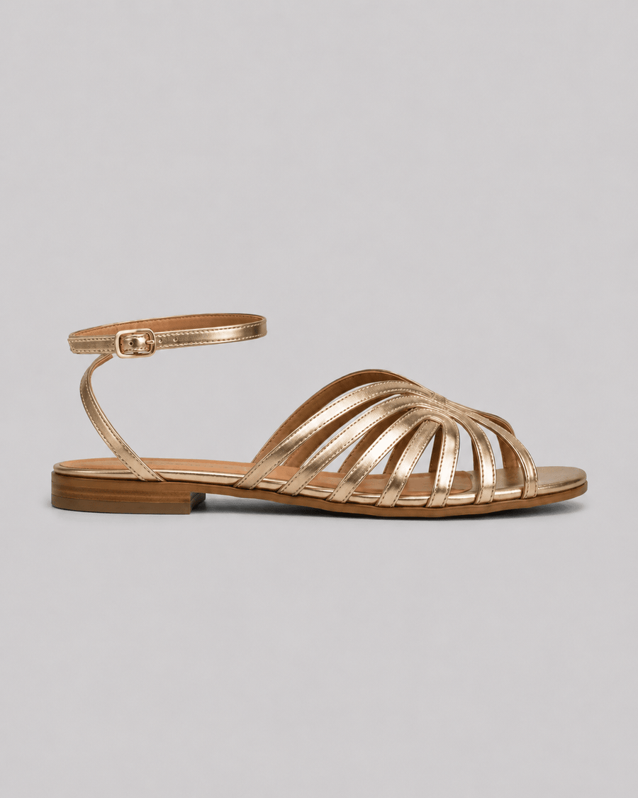 Victoria | Gouden sandalen versierd met juweeldetails