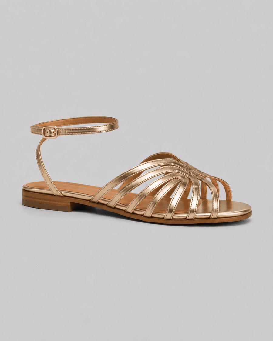 Victoria | Gouden sandalen versierd met juweeldetails