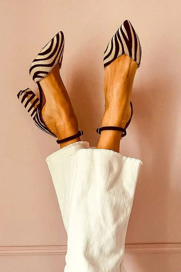 RAQUEL | HOGE SCHOENEN MET DIERENPATROON