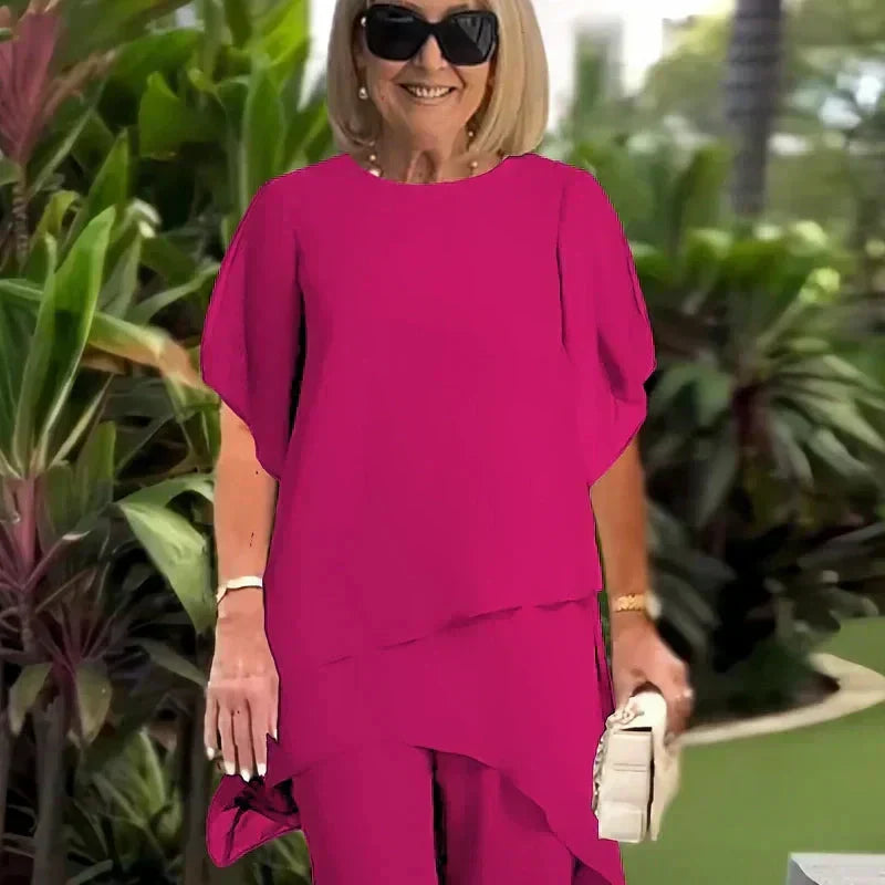 Jorellea™ | Geplooide Palazzo 2-delige Set