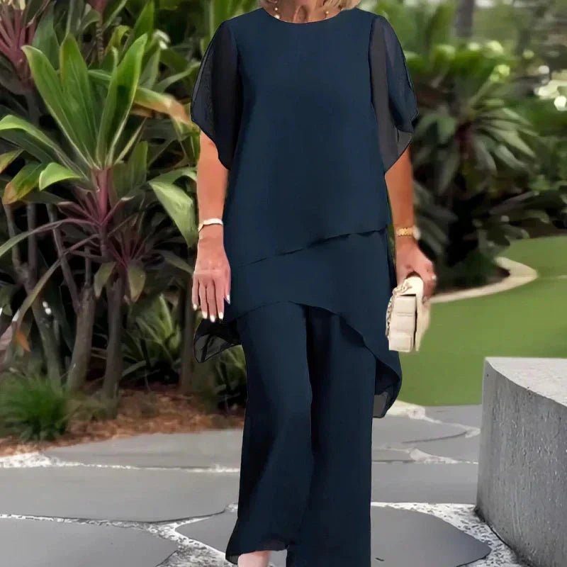 Jorellea™ | Geplooide Palazzo 2-delige Set