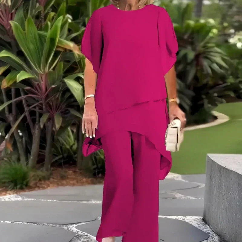 Jorellea™ | Geplooide Palazzo 2-delige Set