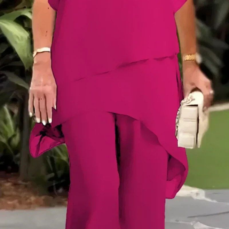 Jorellea™ | Geplooide Palazzo 2-delige Set