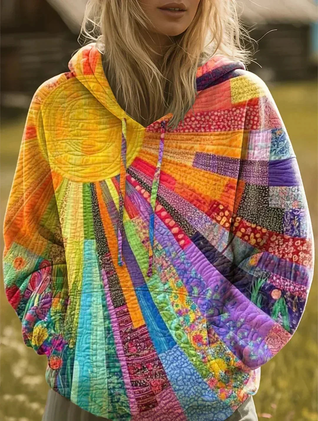 Jacoba | Kleurrijke patchwork trui