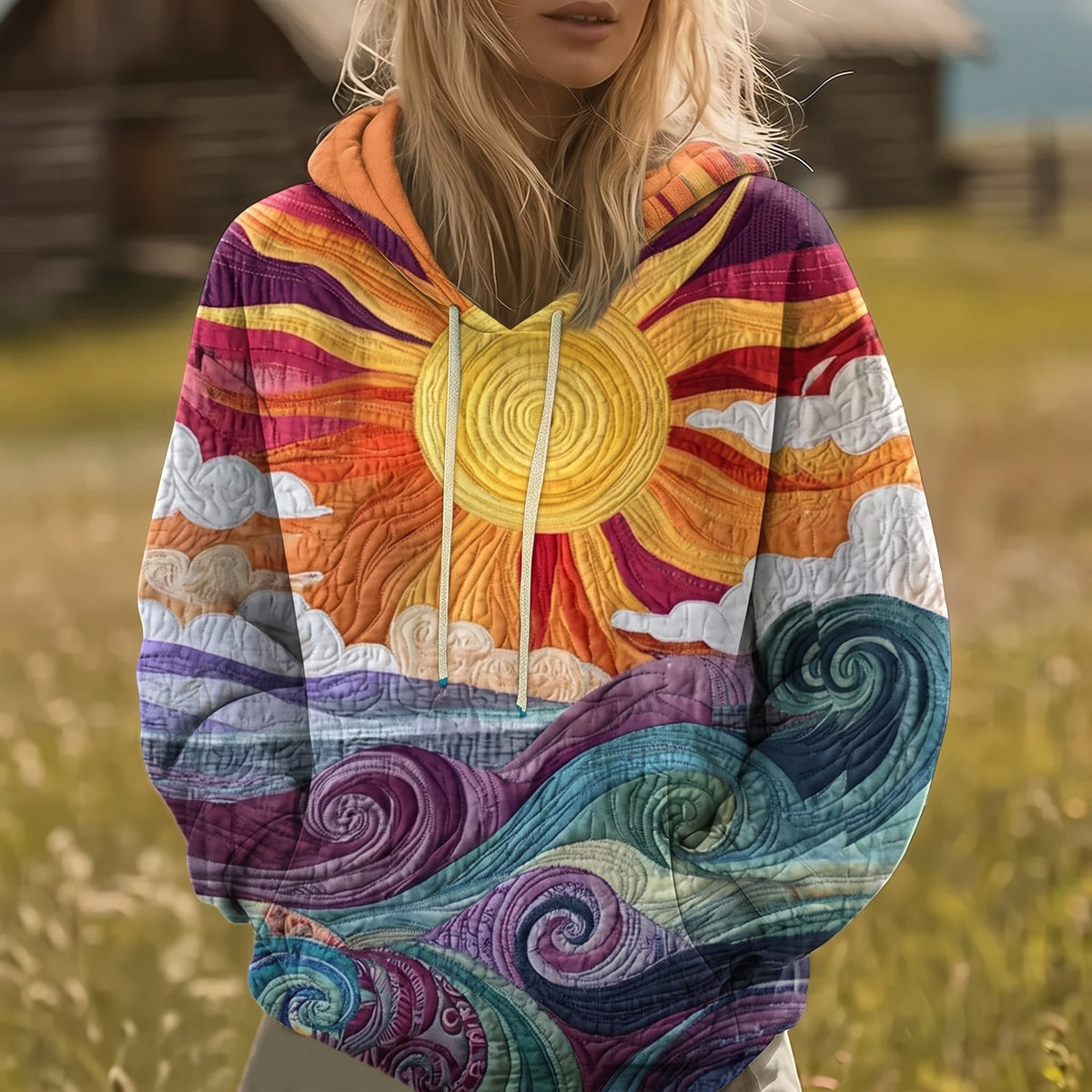 Muriël | Geprint hoodie trui